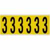 Gleiche Zahlen oder Buchstaben auf Karte, Schwarz auf Gelb, 38 x 89 mm - 3